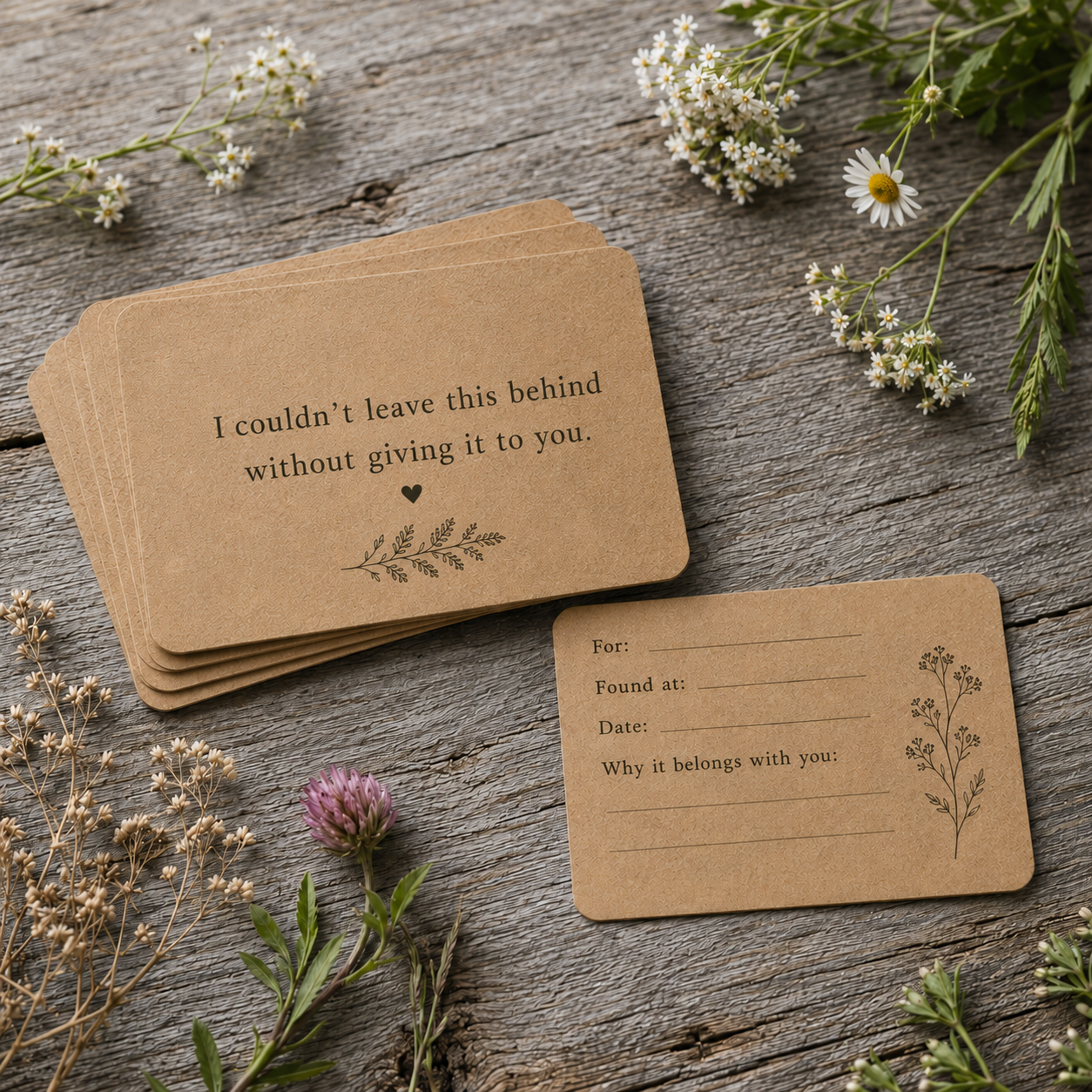 The Pebbling Notecards - I couldn’t leave this behind without giving it to you.