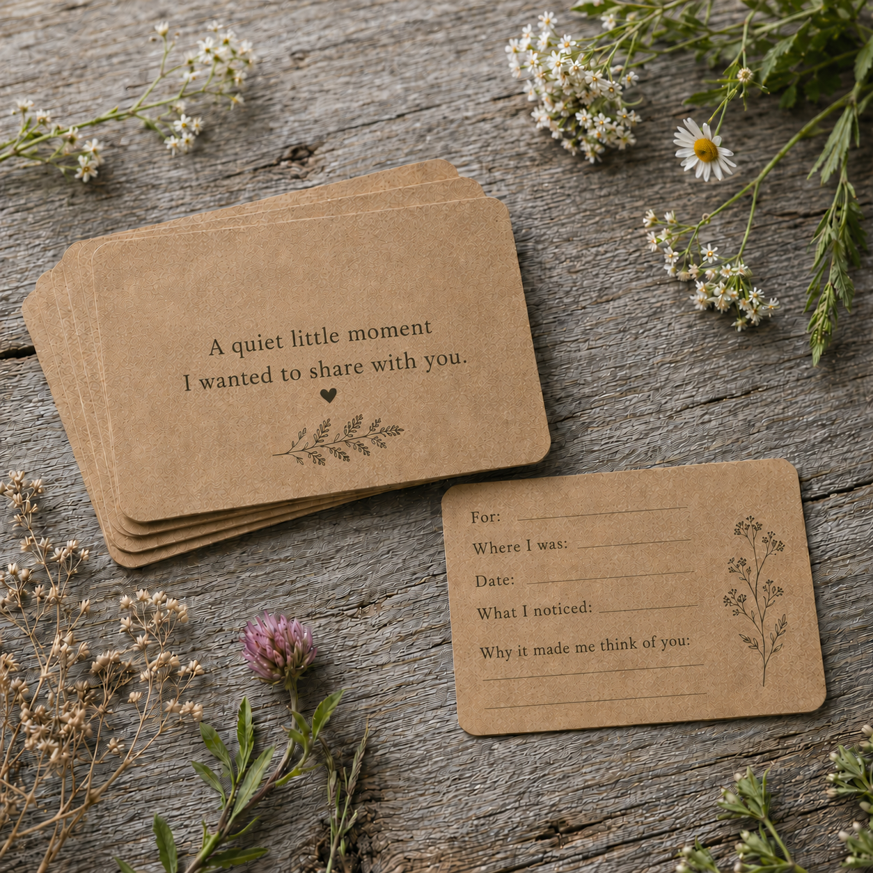 The Pebbling Notecards - A quiet little moment I wanted to share with you.