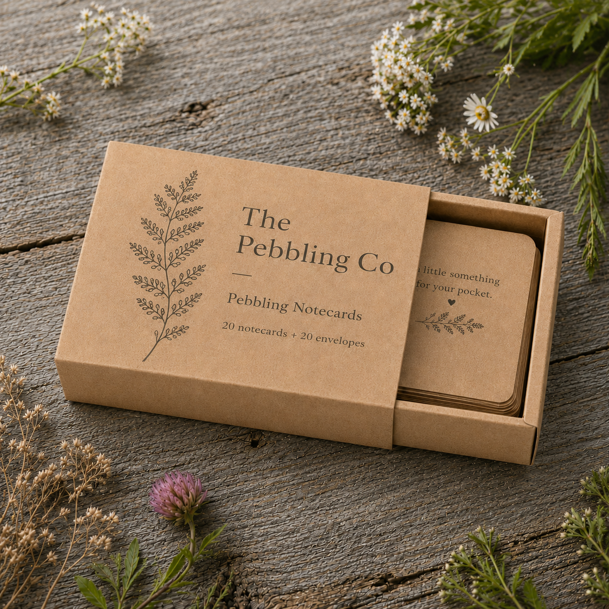 The Pebbling Notecards - Mixed Set of 20